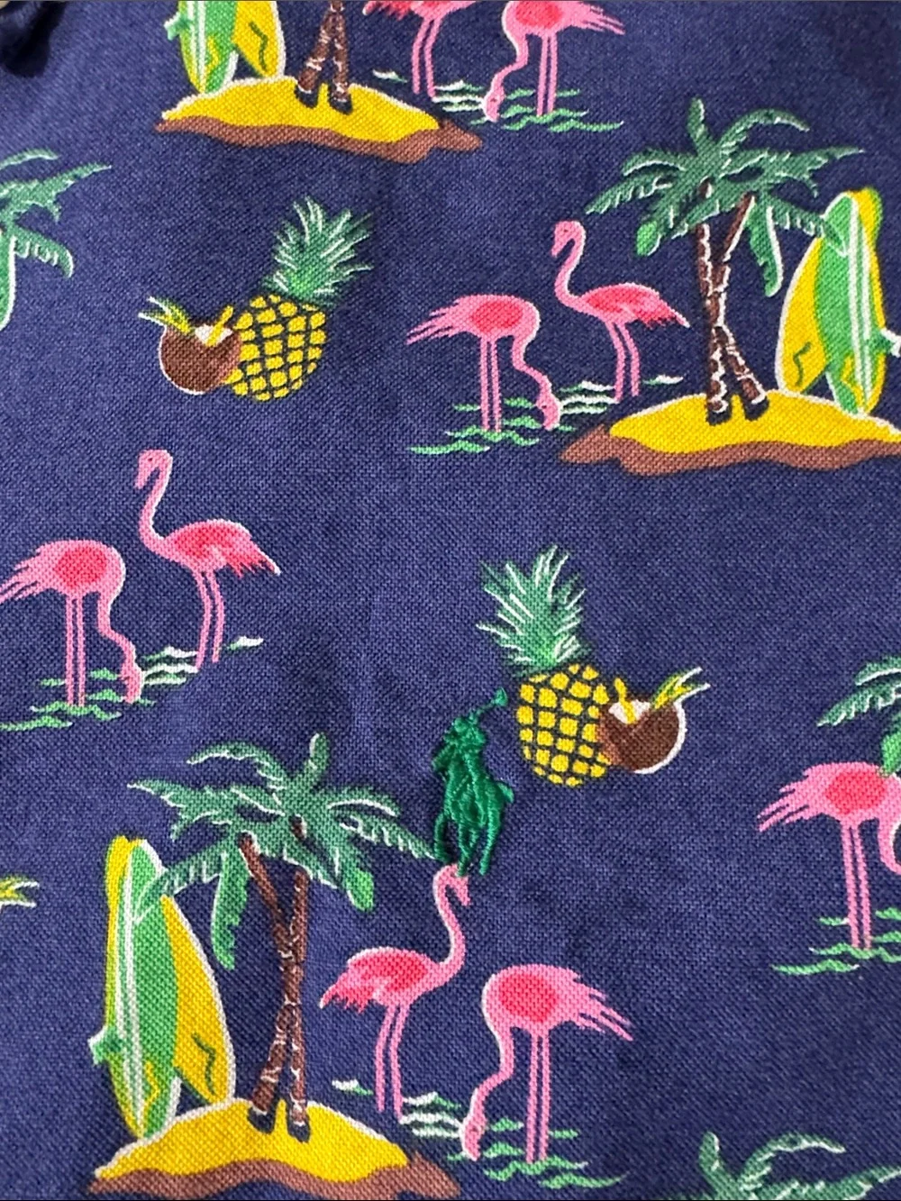Polo Ralph Lauren mens XL blue tropical pattern classic fit short sleeve shirt